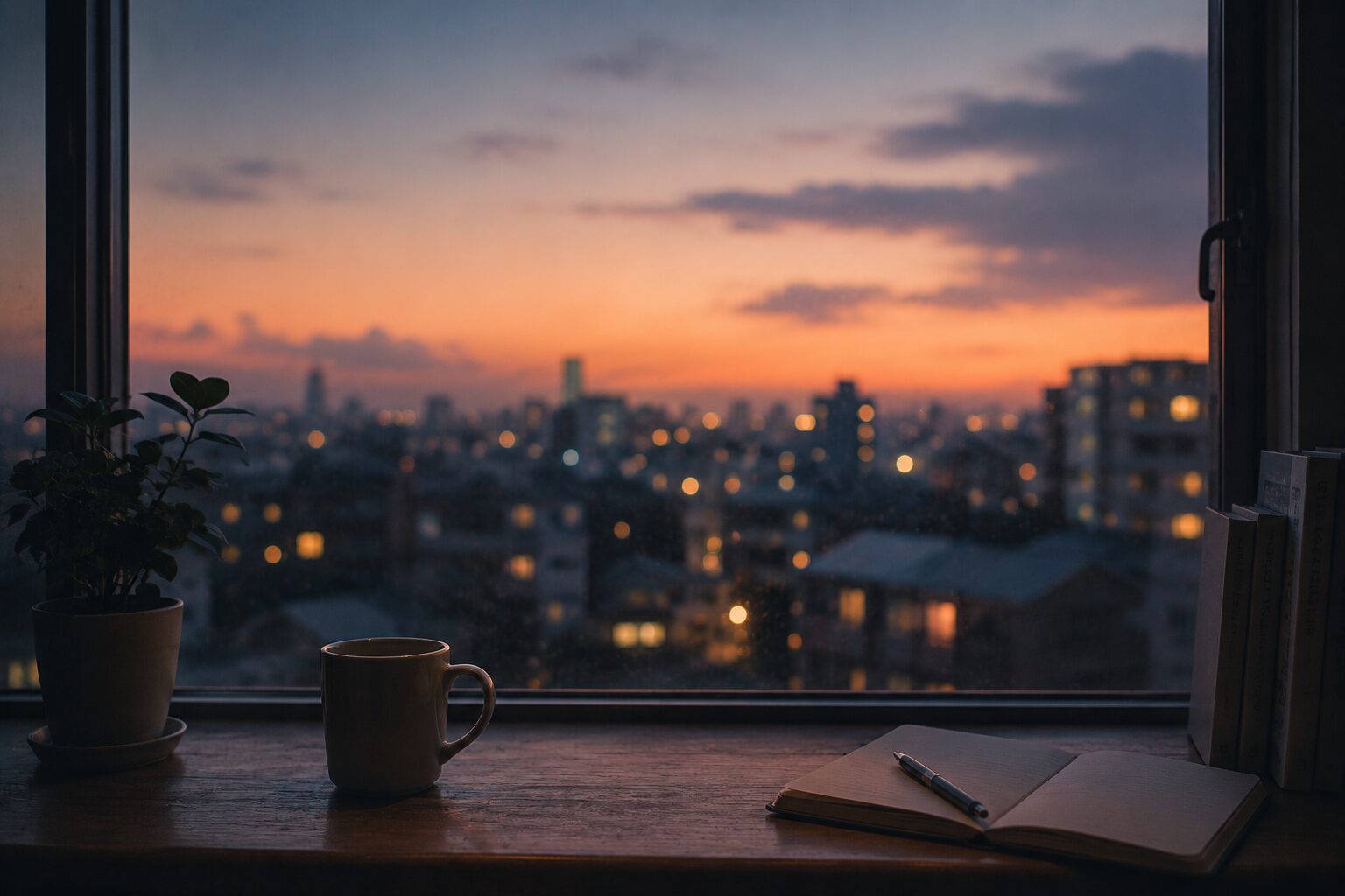 夕方の街